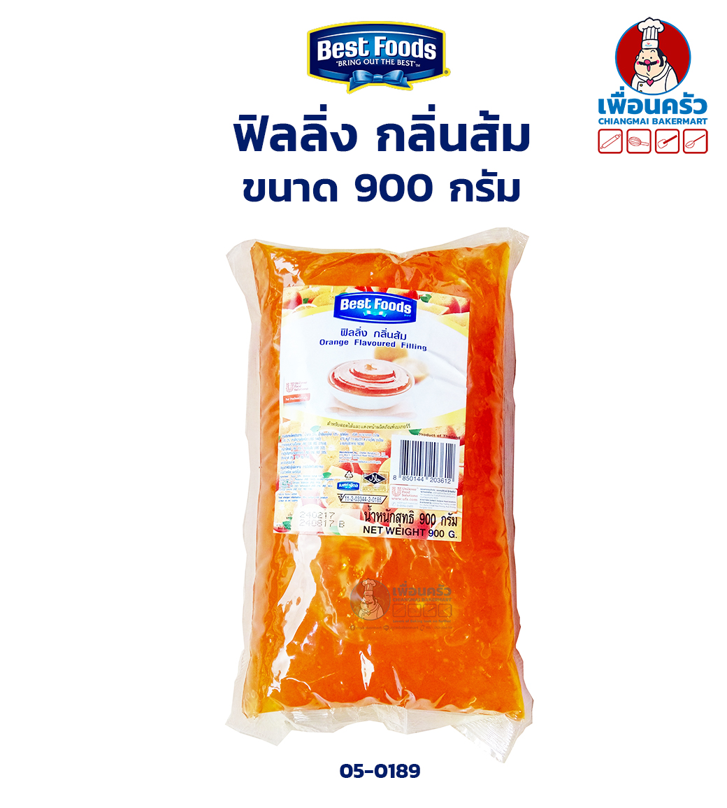 ฟิลลิ่งเบสท์ฟู้ด กลิ่นส้ม Best Foods Filling Orange Flavored ยกลัง 900 g. x 9 (05-0189-11)