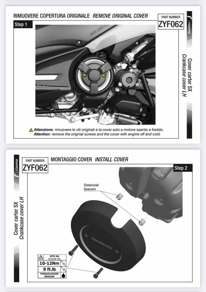 Rizoma ฝาครอบเครื่อง ฝั่งซ้าย สำหรับ Tmax 560 2020+
