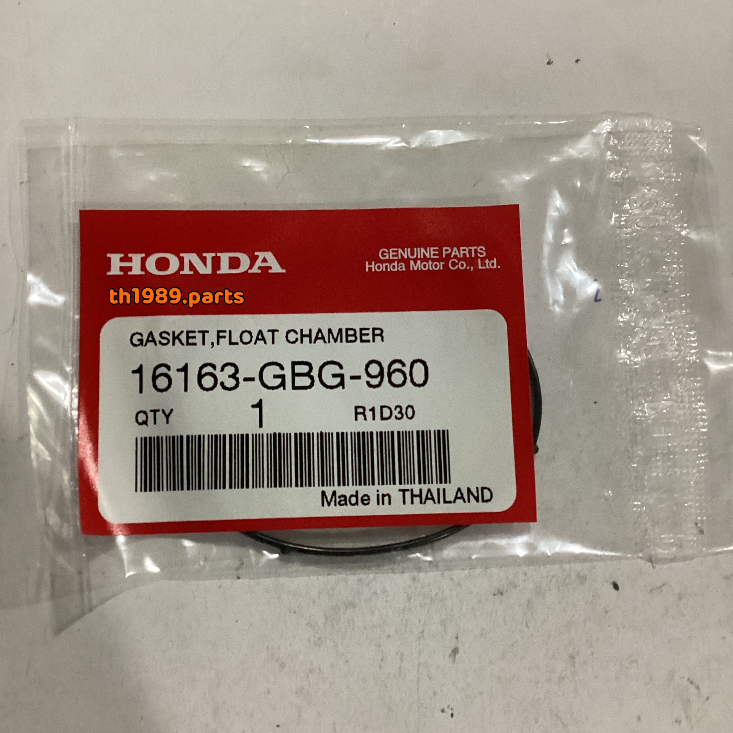 16163-GBG-960 ปะเก็นห้องลูกลอย WAVE100 2005 , WAVE125I 2004 , WAVE125S 2004 , R 2005 , X 2007 , NICE110 2000 อะไหล่แท้ HONDA