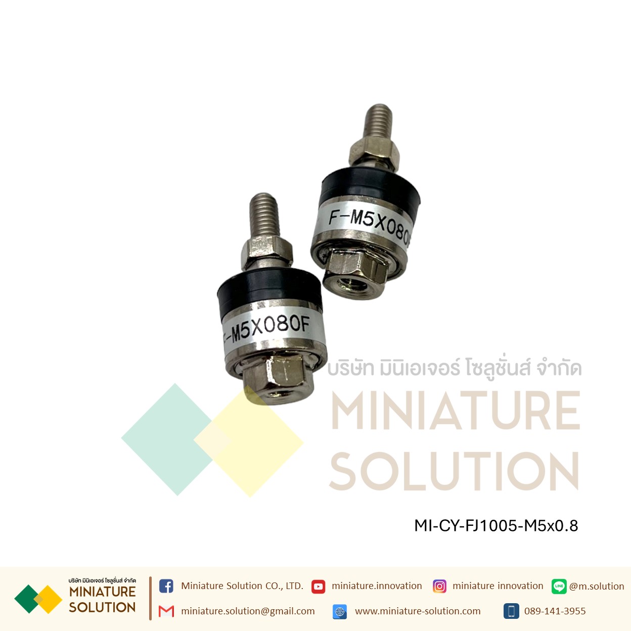 FJ10 JA FD Series- ข้อต่อปลายแกน โฟลดิ้งจ๊อย ข้อต่อกระบอกลม M3 M4 M5 M6 M8 M10 M12 M14