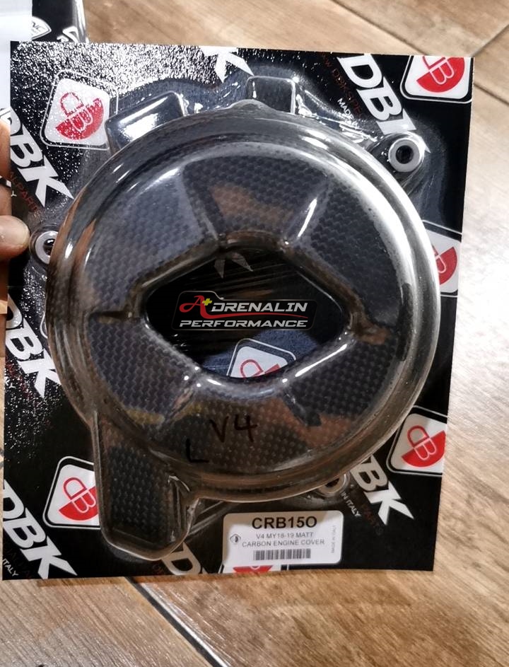 Ducabike คาร์บอน ครอบเครื่องฝั่งซ้าย alternator cover ครอบเต็มชิ้น สำหรับ Panigale V4