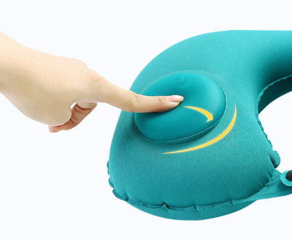 หมอนรองคอแบบพกพา,หมอนรองคอ,หมอนรองคอปั๊มลมในตัว,หมอนลมมีปั๊มในตัว,หมอนลมพกพา,หมอนรองคอปั๊มลม,หมอนรองคอปั้มลมด้วยมือ