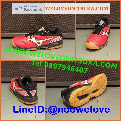 Mizuno Gate Sky สีแดงดำ รองเท้ากีฬา Indoor หน้าเท้ากว้าง พื้นยางดิบ สีสวย โดดเด่น ชัดเจน หนานุ่ม ใส่สบายเท้า 71GA174003
