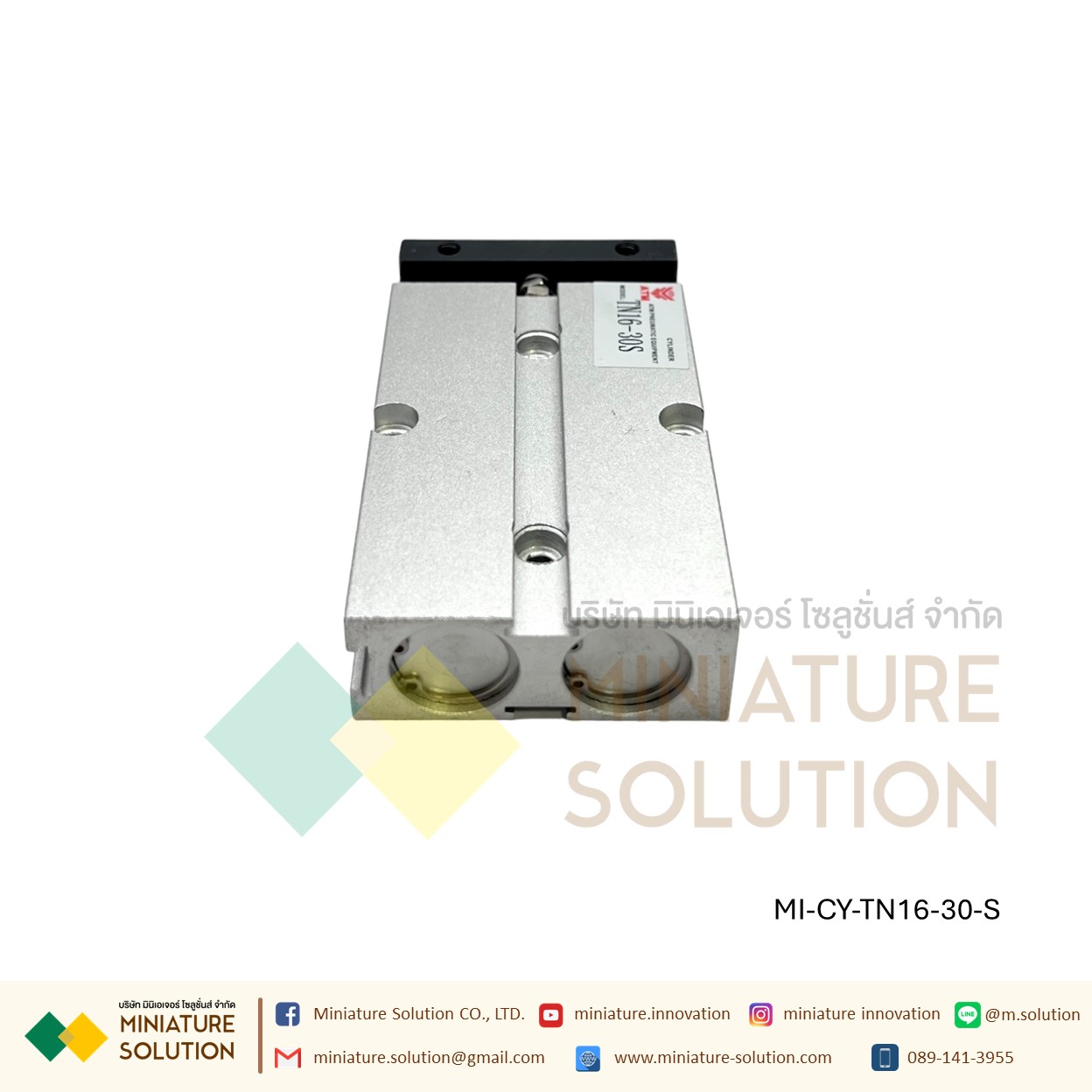 TN16 Series กระบอกสูบลมนิวเมติก 16 มม. กระบอกสูบเพลาคู่ pneumatic double rod double shaft cylinder M5X0.8 ก้านสูบคู่