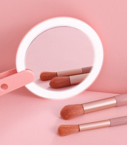 กระจกพกพา,กระจกพกพาพร้อมไฟLED,กระจกไฟLED