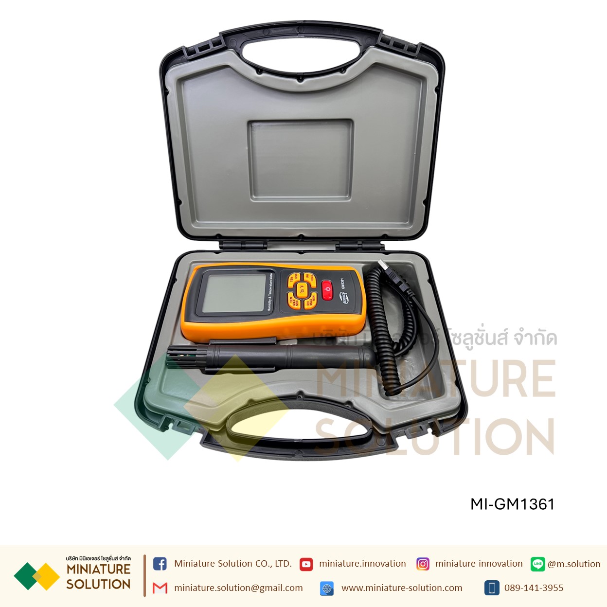 GM1361 BENETECH เครื่องวัดอุณหภูมิ ความชื้น เครื่องวัดอุณหภูมิและความชื้นแบบพกพา/เทอร์โมคัปเปิล