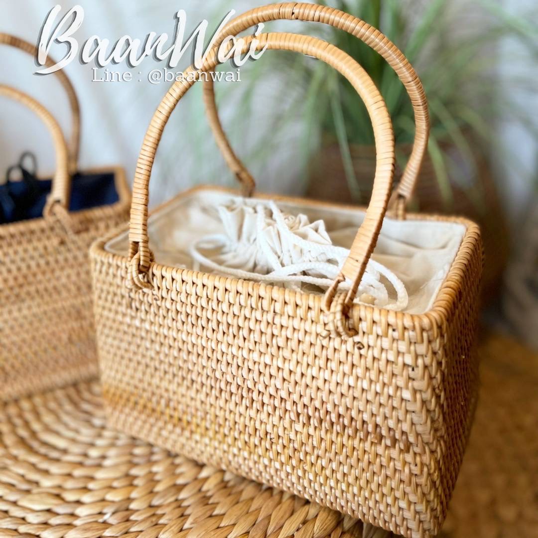 กระเป๋าหวายงานละเอียด กระเป๋าสานหวายแท้