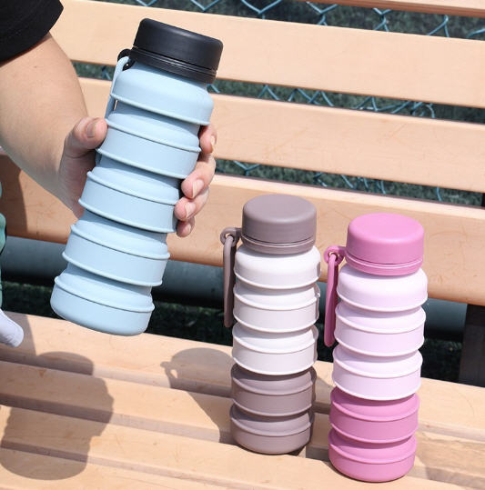 ขวดน้ำซิลิโคนพกพา,กระติกน้ำซิลิโคน,สกรีนโลโก้