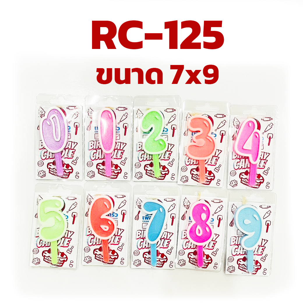 เทียนวันเกิด ตัวเลขกลิตเตอร์วิ้ง เลข 0-9 RC118/RC125