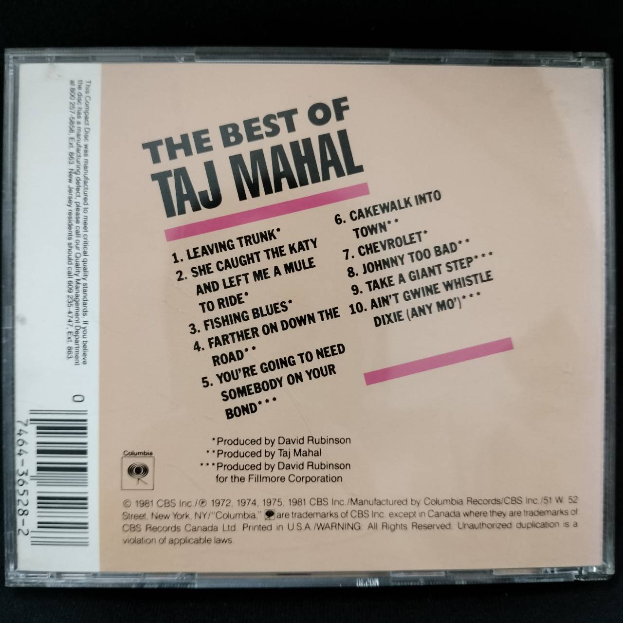 Taj Mahal – The Best Of Taj Mahal Volume I / USA / แผ่นสวย