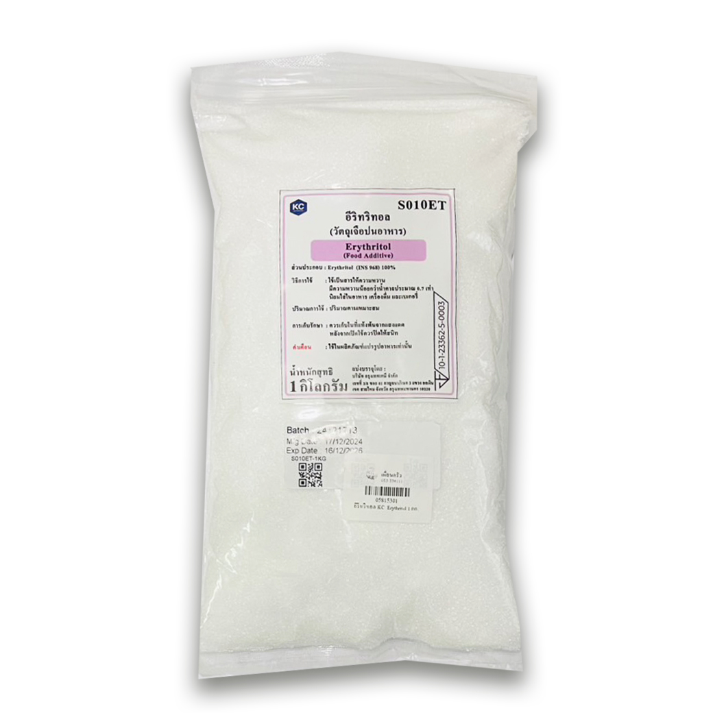 Erythritol อิริทริทอล KC สารให้ความหวานแทนน้ำตาล คีโตทานได้ 1 KG. (05-8153)