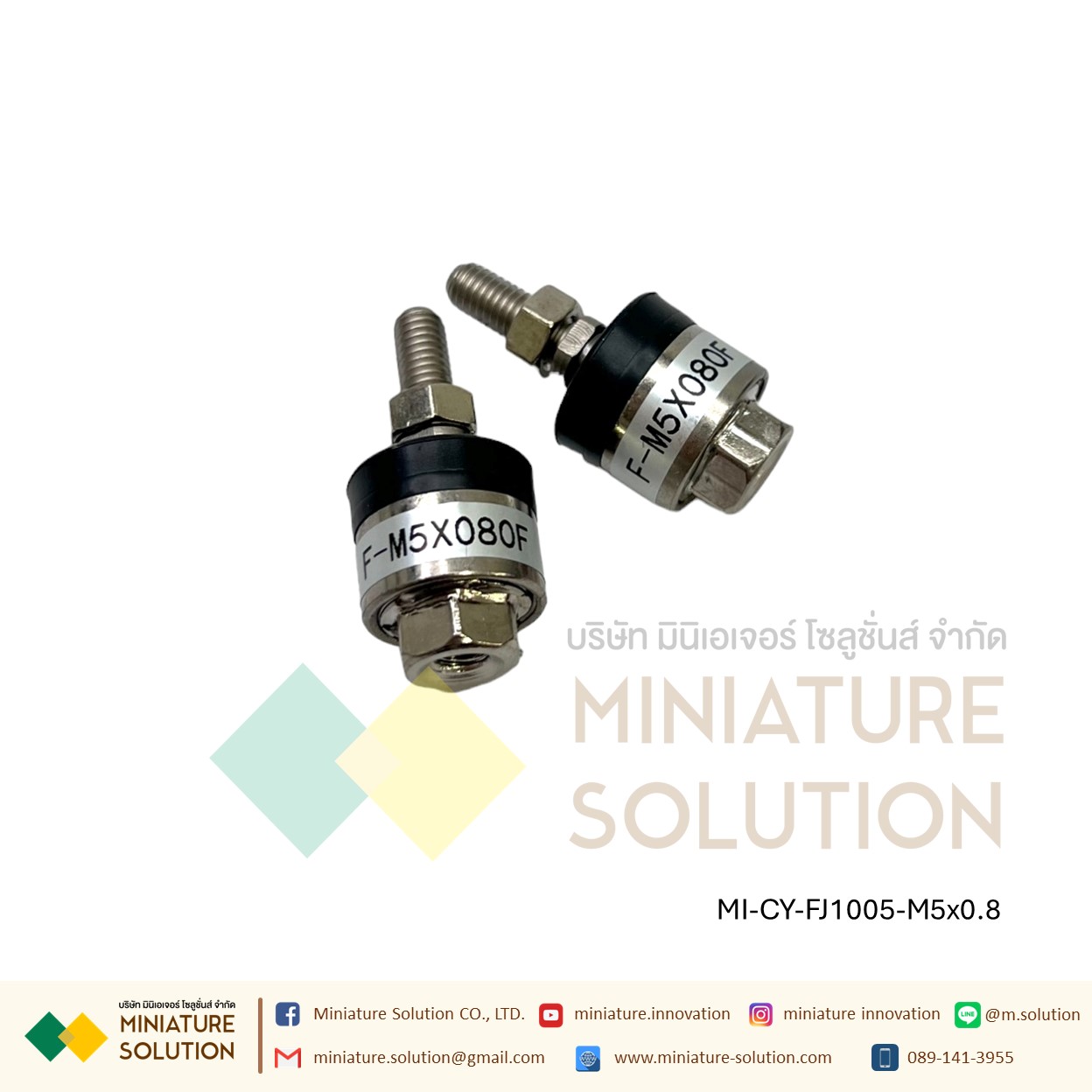 FJ10 JA FD Series- ข้อต่อปลายแกน โฟลดิ้งจ๊อย ข้อต่อกระบอกลม M3 M4 M5 M6 M8 M10 M12 M14