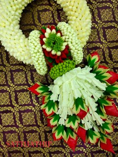 พวงมาลัยดอกพุด - พวงมาลัยดอกพุดประดิษฐ์ - พวงมาลัยประดิษฐ์