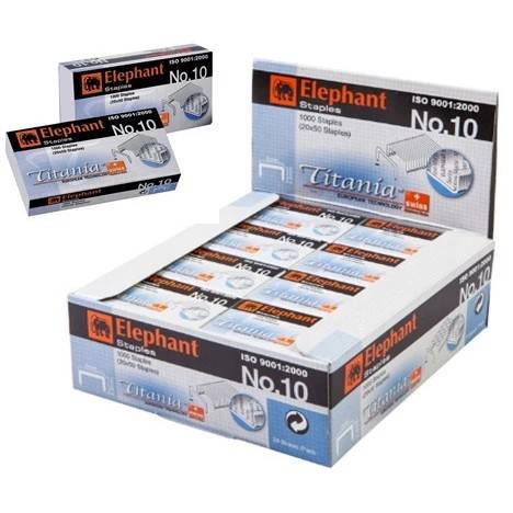 ลวดเย็บ ช้าง TITANIA 10 (แพ็ค24กล่อง)