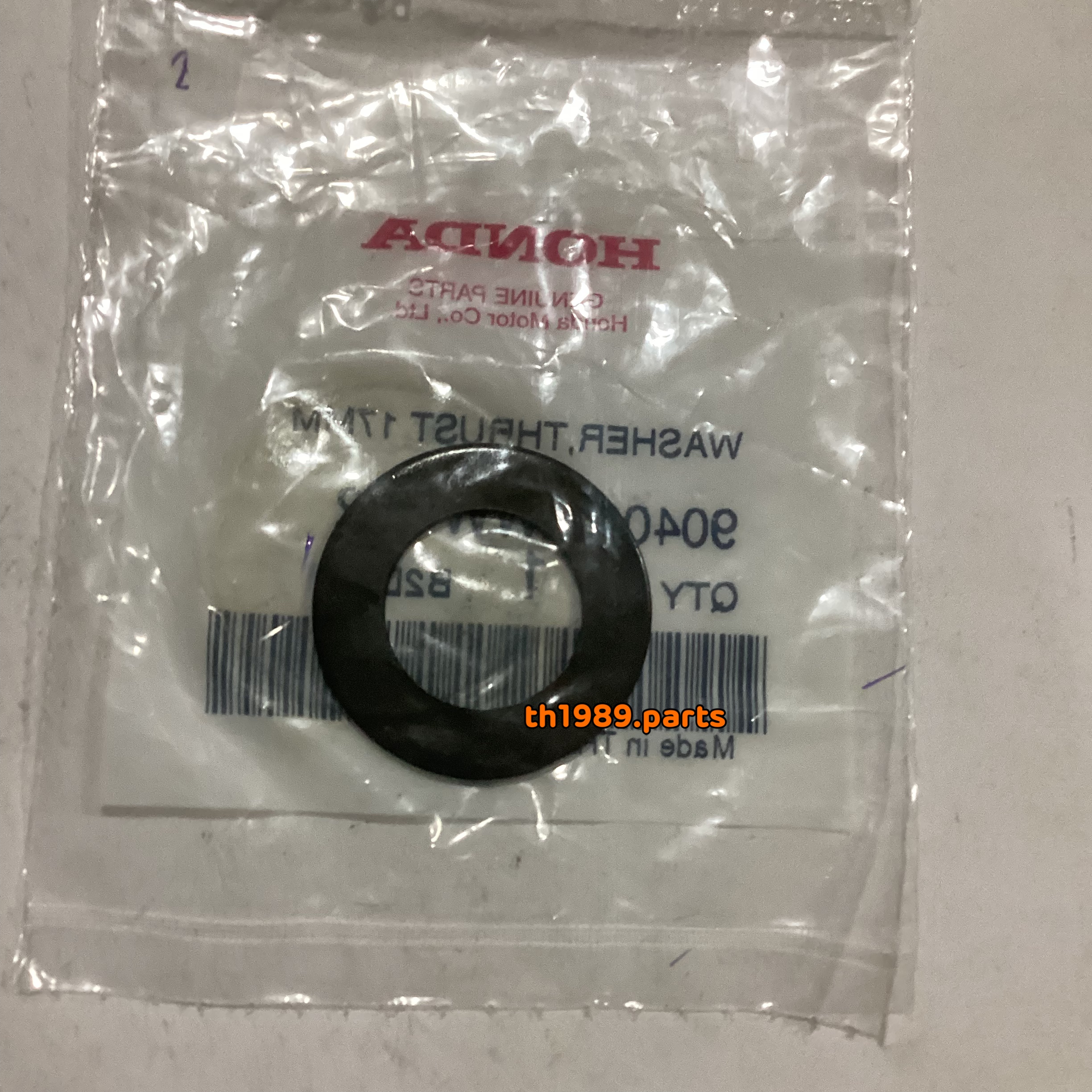 90406-KWW-742 แหวนกันรุน, 17 มม. (แหวนรองเรือนคลัทช์ตัวใน) WAVE110i 2012-2022 สตาร์ทมือ, DREAM110i 2011 อะไหล่แท้ HONDA