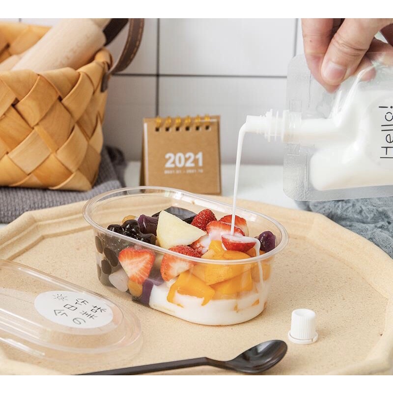 กล่องมูสเค้ก ทรงมน 450 ml. B-001 50ใบ/ห่อ (09-8193)