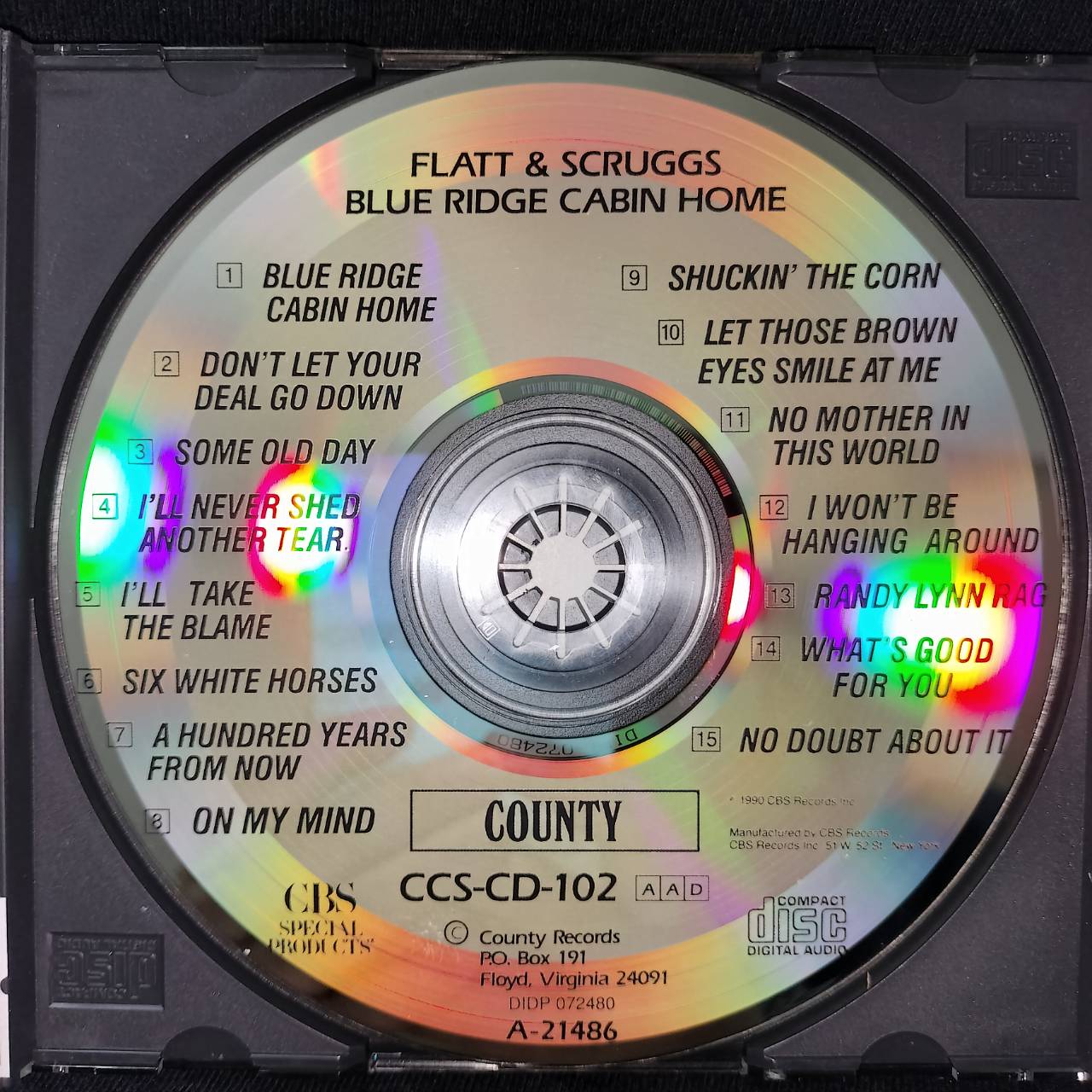 Lester Flatt & Earl Scruggs & The Foggy Mountain Boys – Blue Ridge Cabin Home / USA / ปกในมีจุดเหลือง / แผ่นสวย