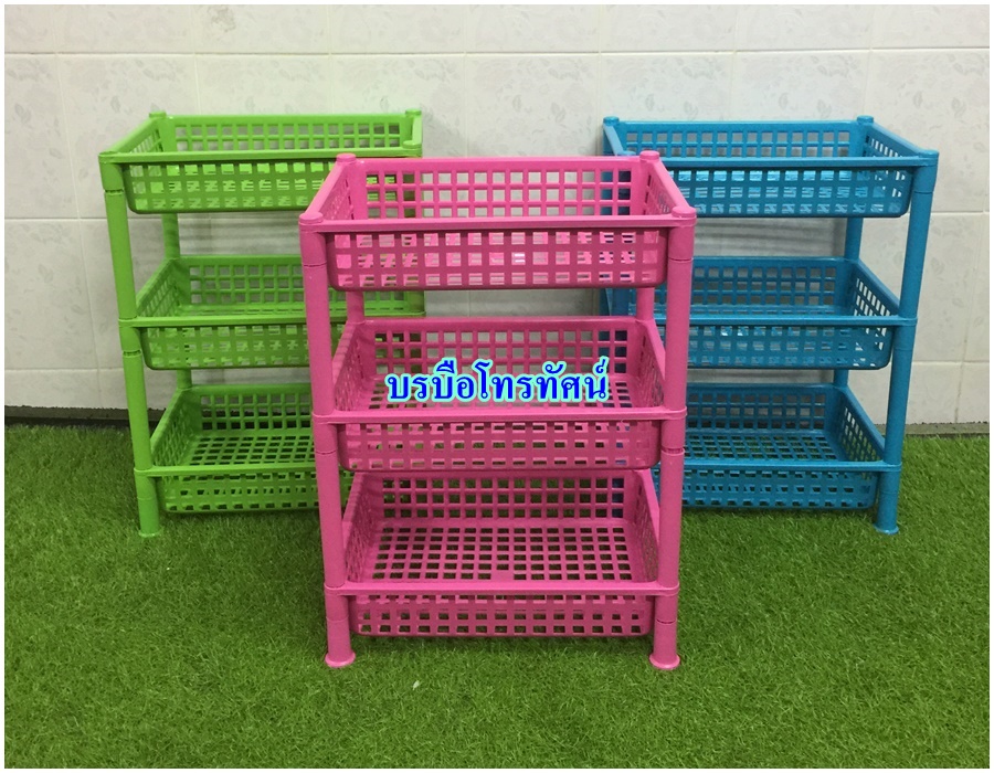 ชั้นวางของอเนกประสงค์พลาสติก 4 ชั้น ทรงสีเหลี่ยม-509 ชั้นวางของ4ชั้นใหญ่ ชั้นใส่ของ ชั้นพลาสติก