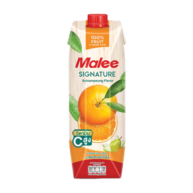 Malee Sainampueng Orange Juice with Orange Pulp 1 Ltr. น้ำส้มสายน้ำผึ้ง 1 Ltr. (05-6350-10)