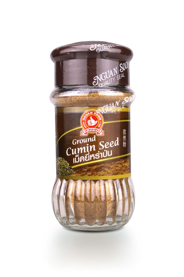 เม็ดยี่หร่าป่น ตรามือ ขวดแก้ว Ground Cumin Seeds 45 g. (06-0398)