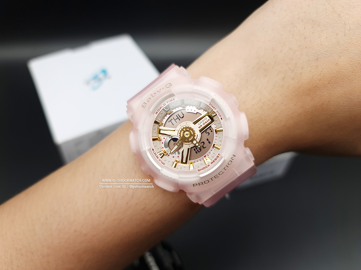 CASIO BABY-G นาฬิกาข้อมือ นาฬิกากันน้ำ นาฬิกาของแท้ ประกันศูนย์ CMG 1 ปี รุ่น BA-110SC-4A