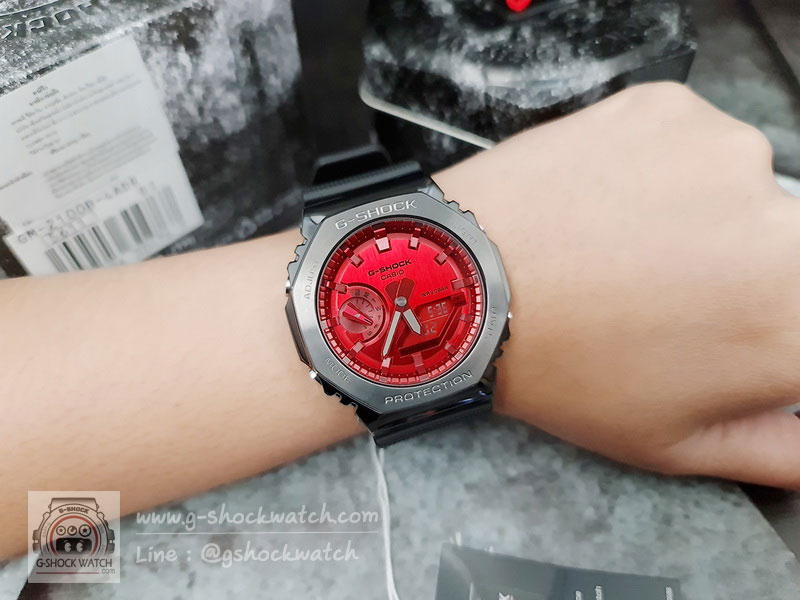 CASIO G-SHOCK นาฬิกาข้อมือ นาฬิกากันน้ำ นาฬิกาของแท้ ประกันศูนย์ CMG 1 ปี รุ่น GM-2100B-4A