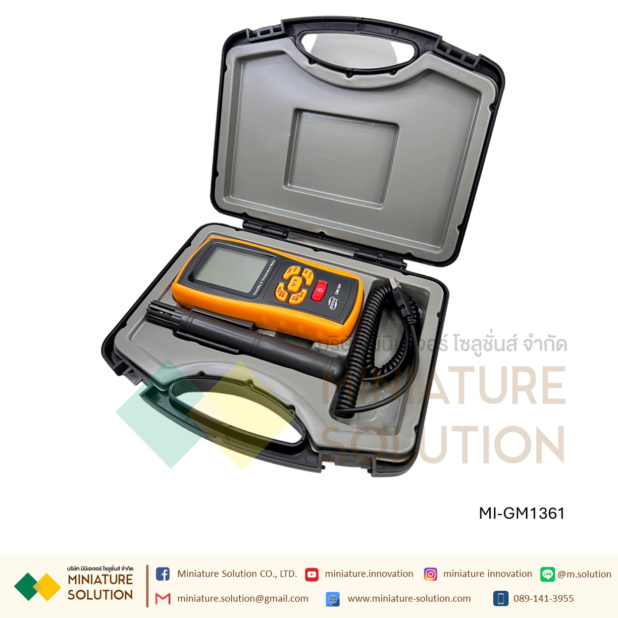 GM1361 BENETECH เครื่องวัดอุณหภูมิ ความชื้น เครื่องวัดอุณหภูมิและความชื้นแบบพกพา/เทอร์โมคัปเปิล