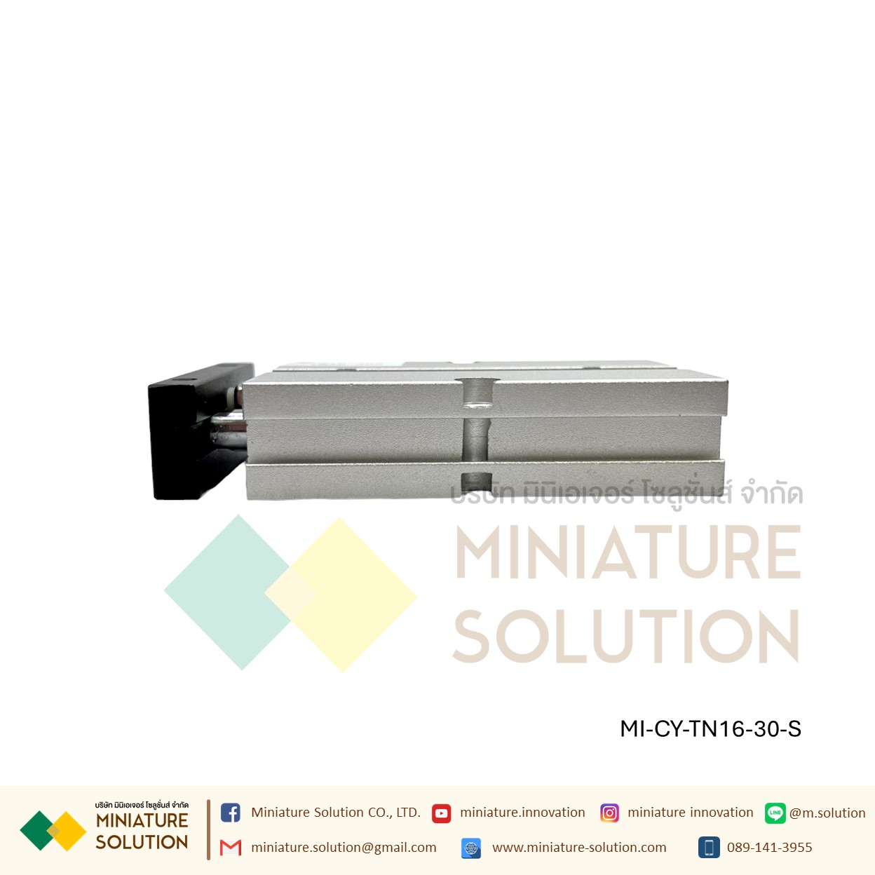 TN16 Series กระบอกสูบลมนิวเมติก 16 มม. กระบอกสูบเพลาคู่ pneumatic double rod double shaft cylinder M5X0.8 ก้านสูบคู่