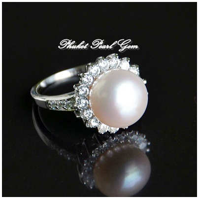 Elegance Silver Pearl Ring