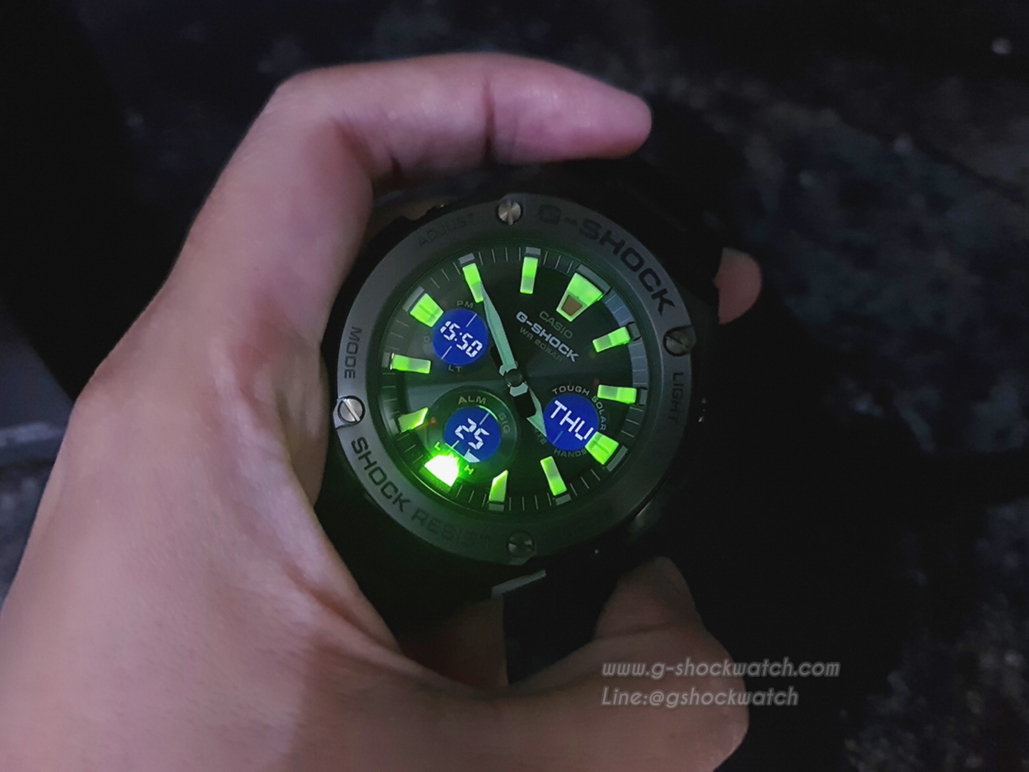 CASIO G-SHOCK นาฬิกาข้อมือ นาฬิกากันน้ำ นาฬิกาของแท้ ประกันศูนย์ CMG 1 ปี รุ่น GST-S130BD-1A