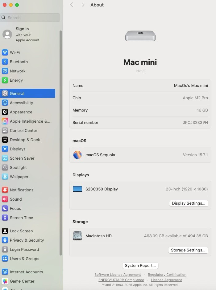 Mac mini (M2 Pro, 2023) 16/512GB