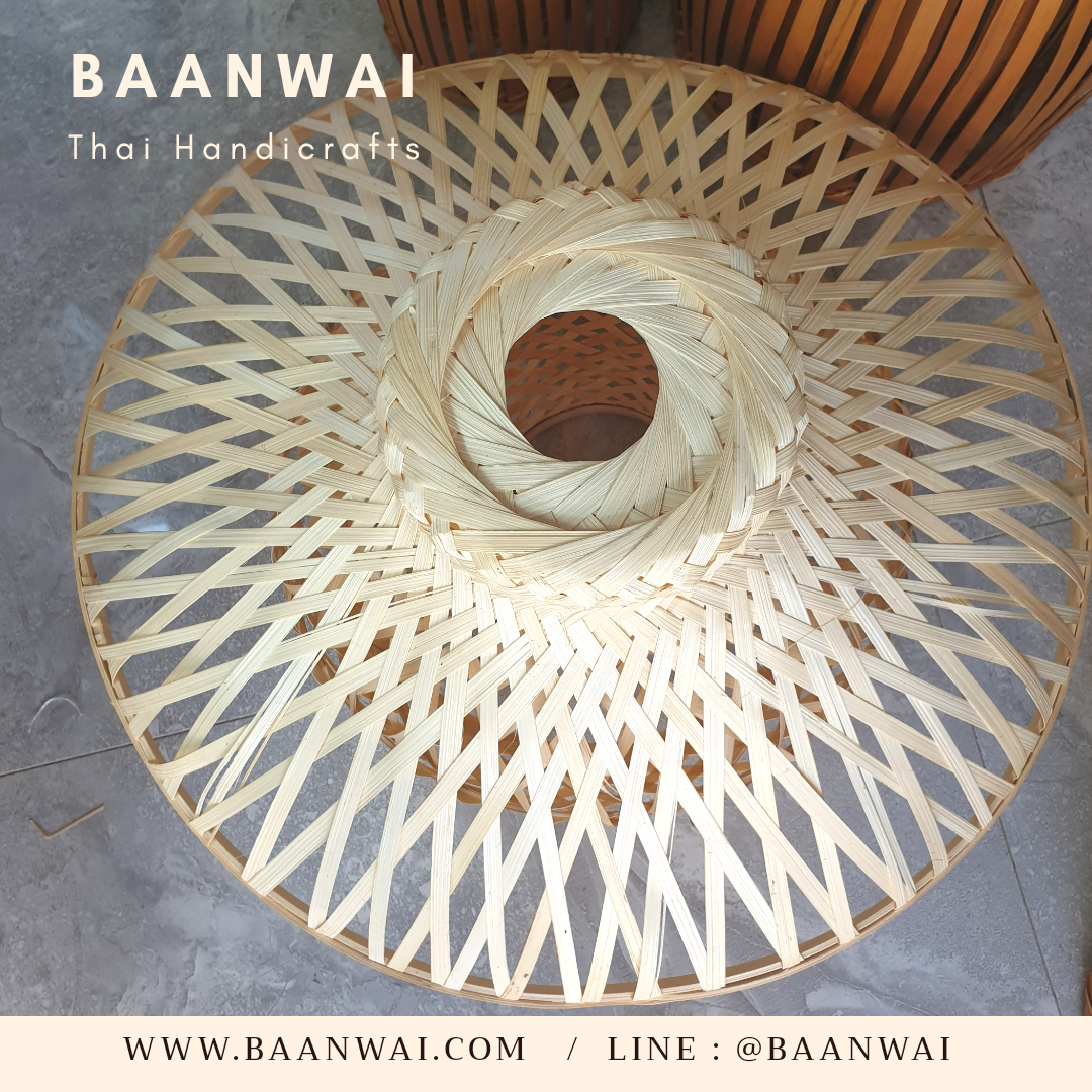 โคมไฟดอกบัว 3 ชั้น โคมไฟไม้ไผ่