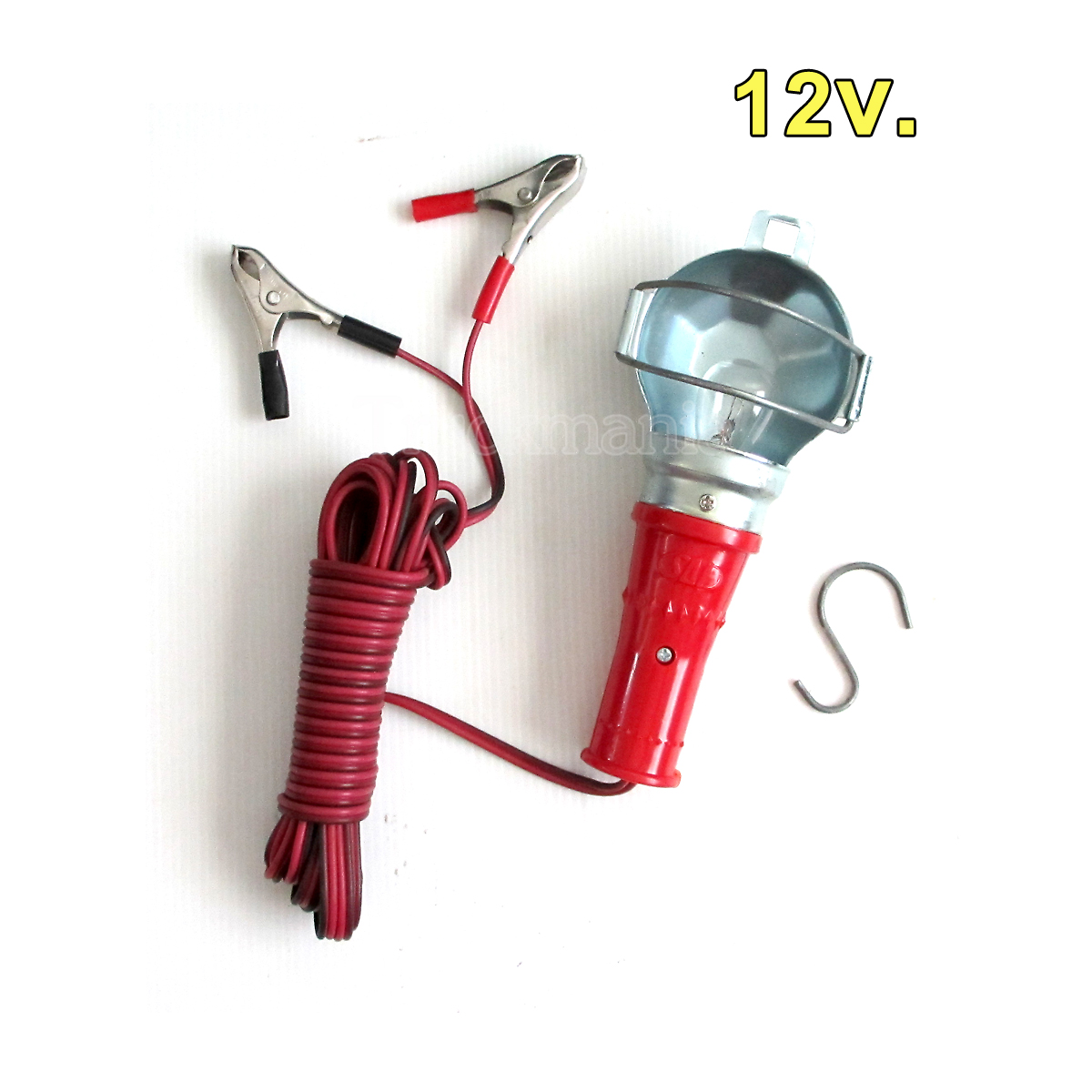 โคมไฟ คีบแบตเตอรี่ ไฟซ่อมรถ ไฟฉุกเฉินติดรถ ต่อกับแบตเตอรี่ 12v.