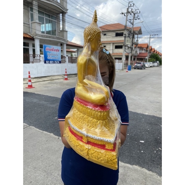 พระปางสะดุ้งมาร หน้าตักพระ9 ฐานกว้าง13 สูง18นิ้ว