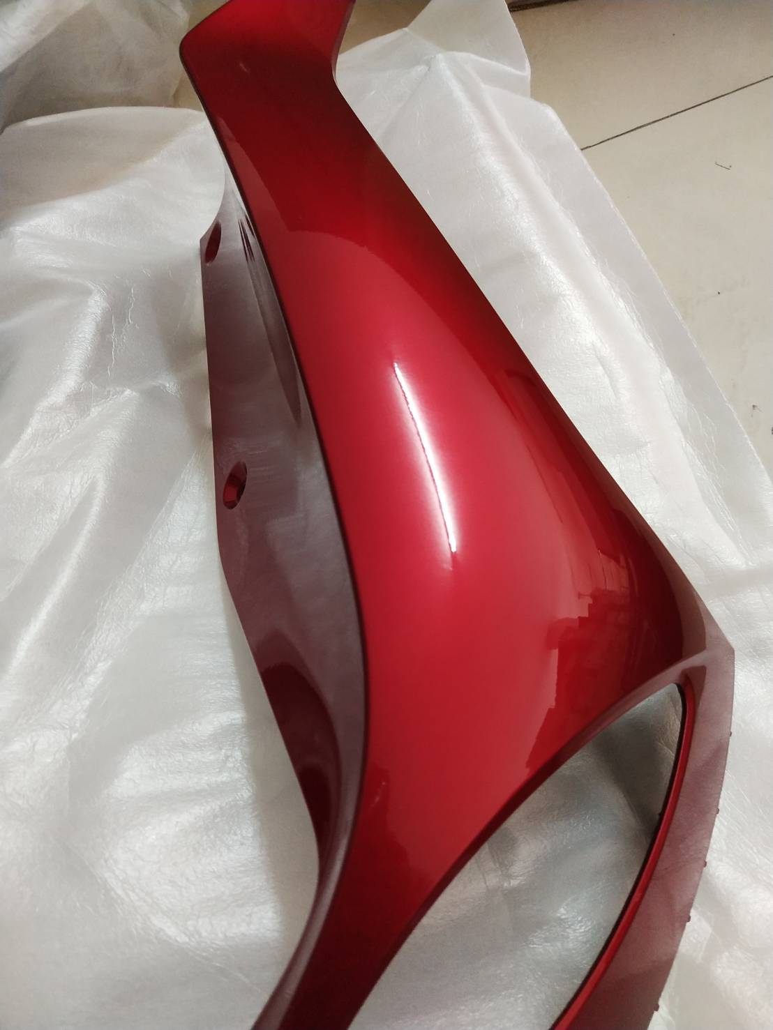 บังลมข้างซ้ายสีแดงฟีโน่หัวฉีด FINO FI อะไหล่แท้ YAMAHA 1YC-F8311-00-P0