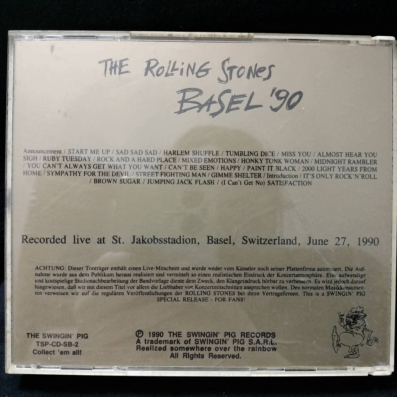 The Rolling Stones – Basel '90 / GERMANY / บุ๊คเลทเก่าเก็บ / 2CD / แผ่นดี