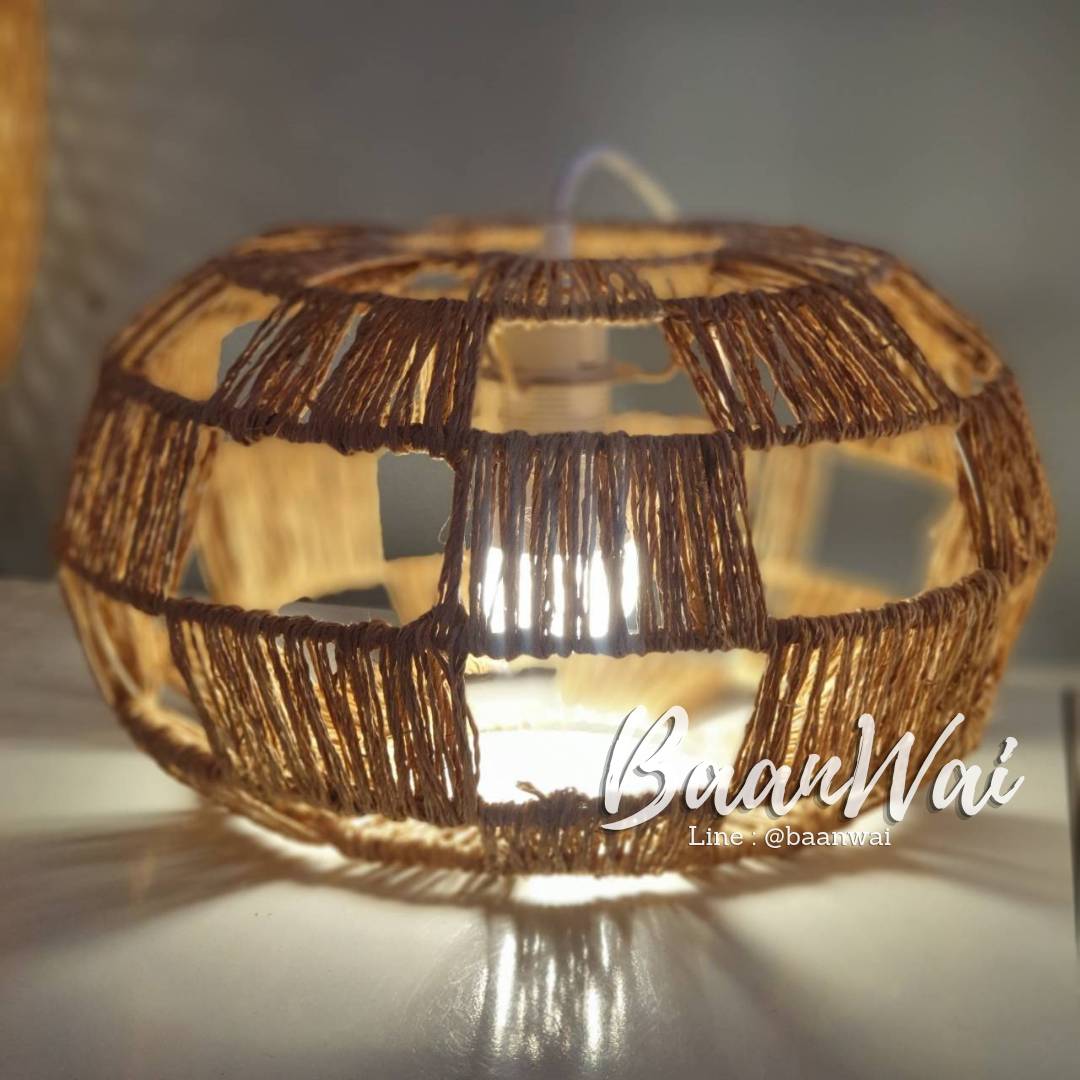 โคมไฟบอล เชือกสาน มี 3 ขนาด