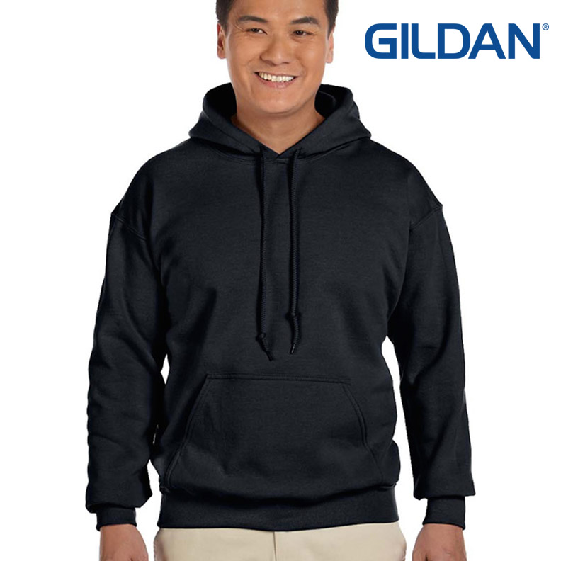 เสื้อฮู้ด Hoodie กันหนาว Gildan แบบสวมหัว สีดำ รุ่น US Size ใหญ่กว่าปกติ