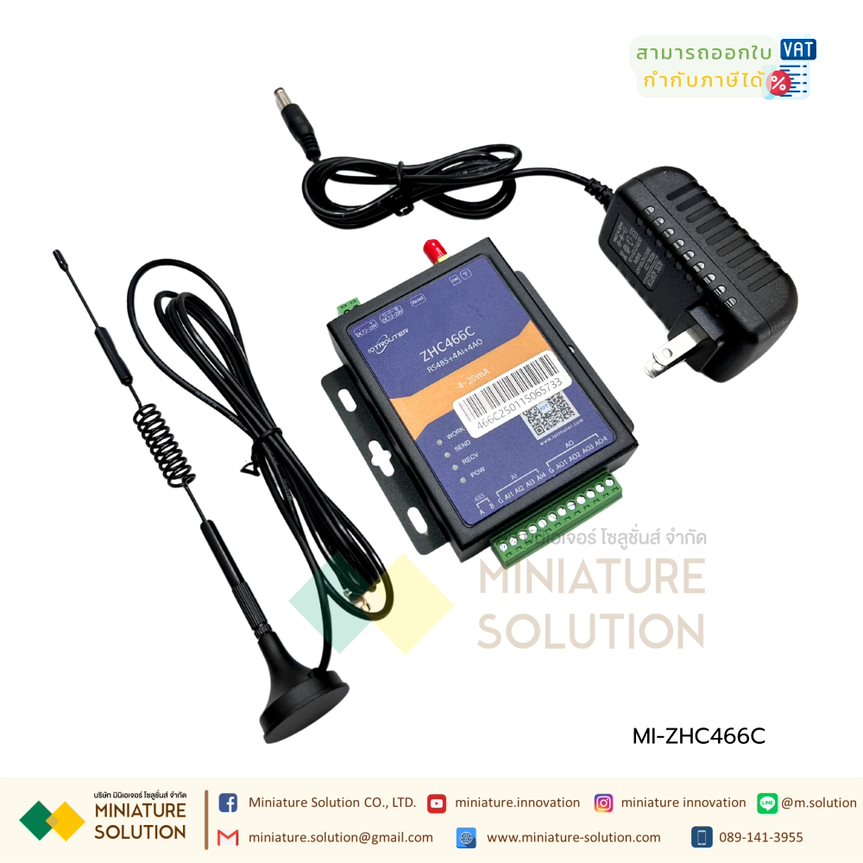 ZHC466C IO Controller 4G Modbus RTU 4-channel 0-10V/4~20mA analog output /analog input MQTT