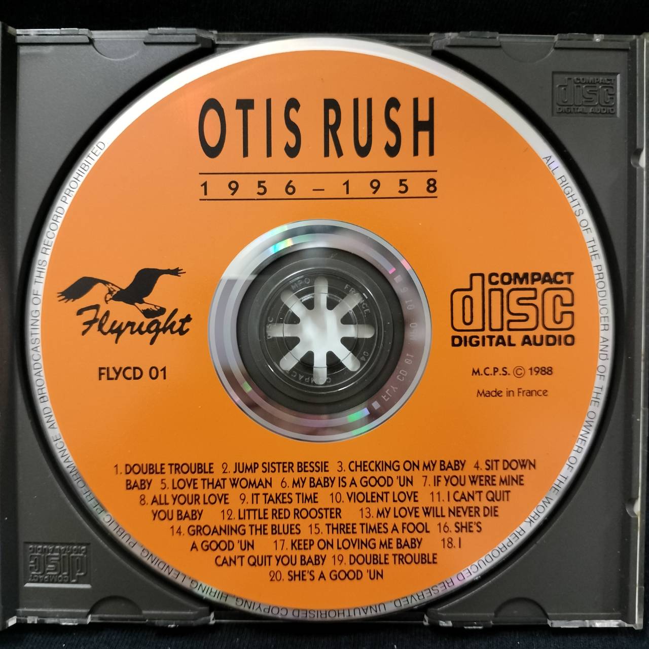 Otis Rush – 1956-1958 His Cobra Recordings / FRANCE / ปกในมีจุดเหลือง / แผ่นดี