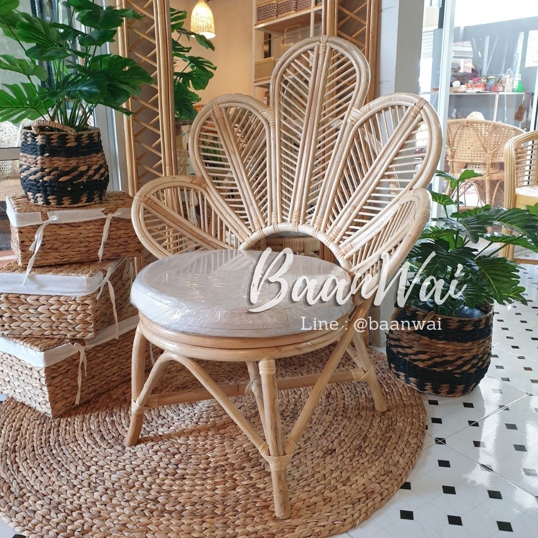 เก้าอี้หวาย เก้าอี้ใบไม้ เก้าอี้วินเทจ เก้าอี้ เก้าอี้นางงาม