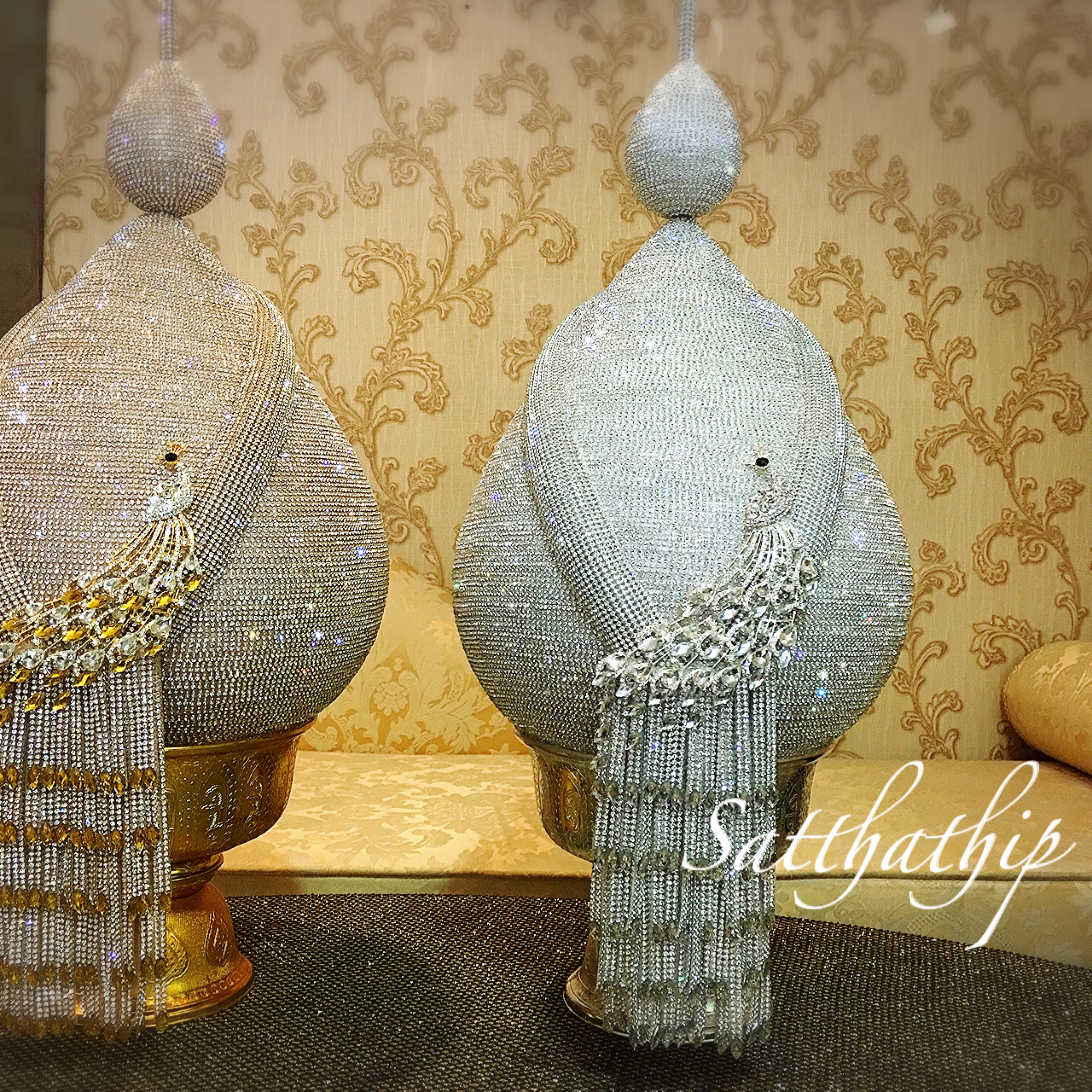 พานพุ่ม - พานพุ่มสักการะ - พานพุ่มเงินทอง - Phan bush