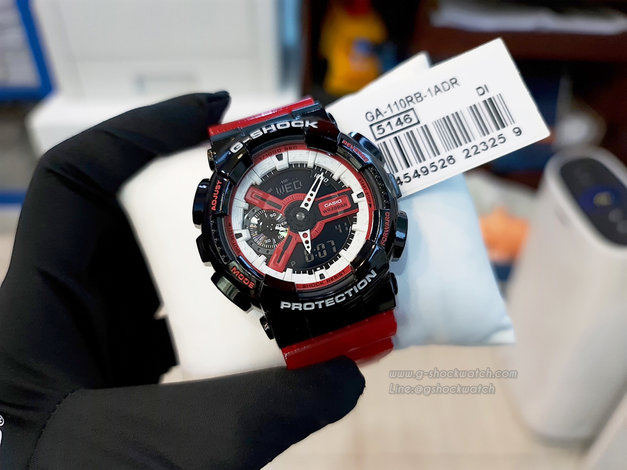 CASIO G-SHOCK นาฬิกาข้อมือ นาฬิกากันน้ำ นาฬิกาของแท้ ประกันศูนย์ CMG 1 ปี รุ่น GA-110RB-1A