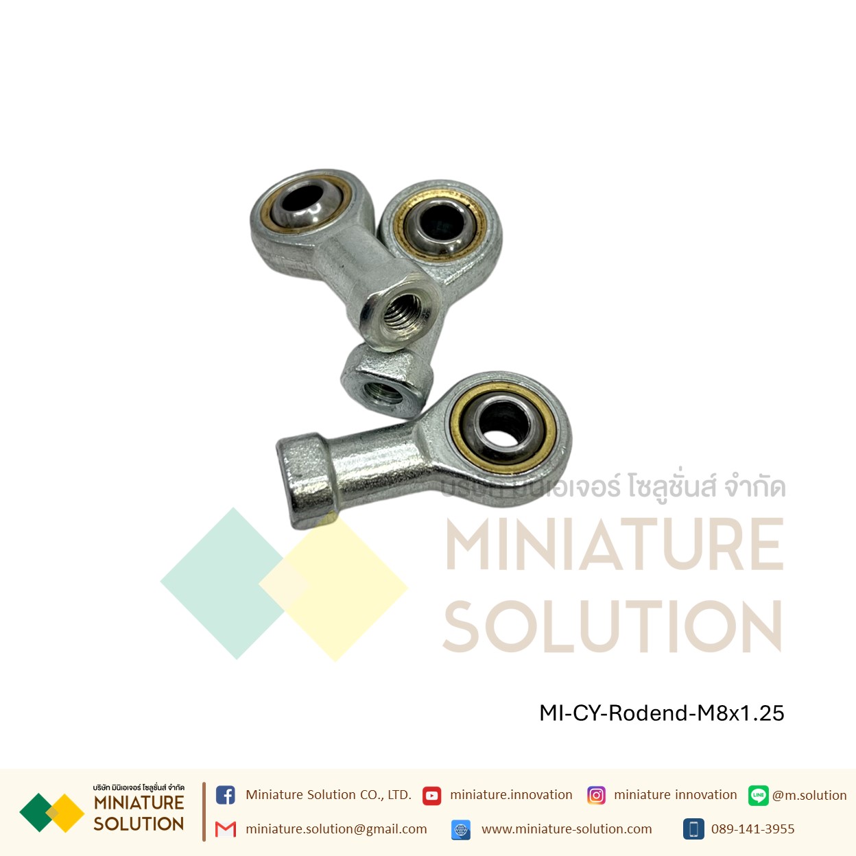ลูกปืนตาเหลือก Mini Air Cylinder Female Thread Fisheye ก้านเชื่อมต่อแบริ่ง M5x0.8 M6x1 M8x1.25 M10x1.25 M12x1.25 M14x1.5M16x1.5 M18x1.5 M20x1.5 M27x2