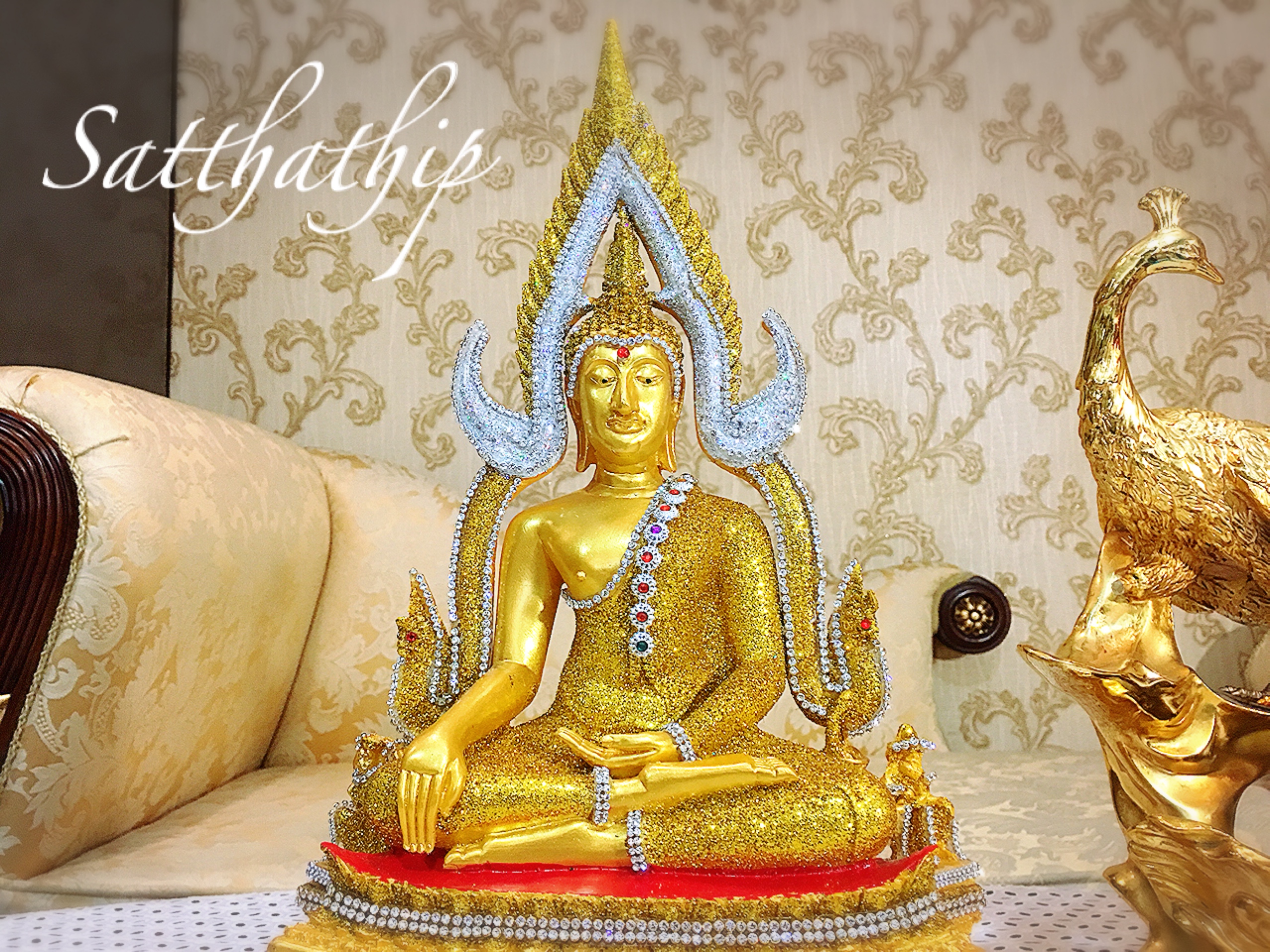 พระพุทธรูปพระพุทธชินราช จำลอง ประดับคริสตัล - พระพุทธรูปจำลอง - Buddha statue