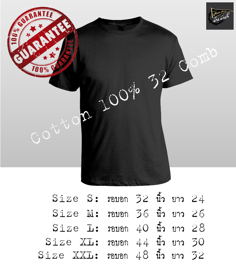 เสื้อเปล่า คอกลมสีดำ แขนสั้น Cotton 100% 32 Semi - Comb เกรดยอดนิยม