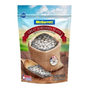 ถั่วขาว เกรทนอร์ทเทิร์น ตรา McGarrett Great Norther Beans ขนาด 500 g. (08-0142)