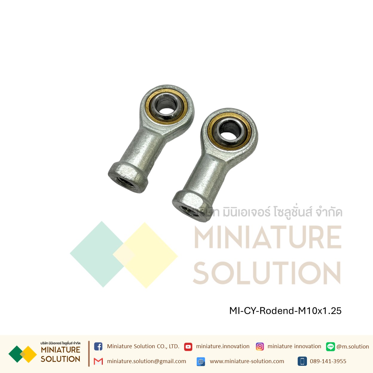 ลูกปืนตาเหลือก Mini Air Cylinder Female Thread Fisheye ก้านเชื่อมต่อแบริ่ง M5x0.8 M6x1 M8x1.25 M10x1.25 M12x1.25 M14x1.5M16x1.5 M18x1.5 M20x1.5 M27x2