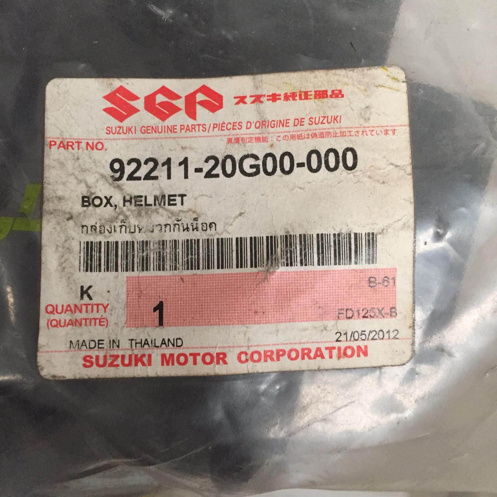 92211-20G00-000 กล่องเก็บหมวกกันน็อค สำหรับรุ่น BEST125 อะไหล่แท้ SUZUKI