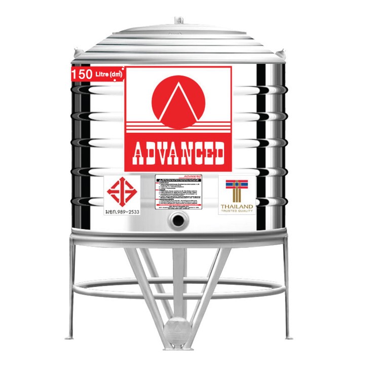 แทงค์เก็บน้ำสแตนเลสADVANCE พื้นเรียบ รุ่น AVF150